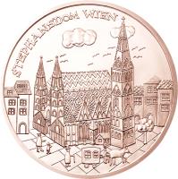 reverse of 10 Euro - Stephansdom Wien (2015) coin with KM# 3243 from Austria. Inscription: STEPHANSDOM WIEN