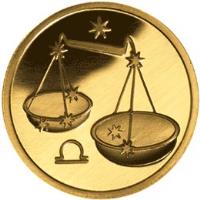 reverse of 50 Roubles - Signs of the Zodiac: Libra (2003) coin with Y# 823 from Russia.