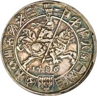 reverse of 1 Guldiner - Sigismund (1486) coin with MT# 64 from Austrian States.