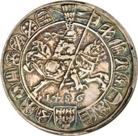 Austrian States coin 1 Guldiner - Sigismund (1486) reverse reverse of 1 Guldiner - Sigismund (1486) coin with MT# 64 from Austrian States.