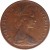 obverse of 1 Cent - Elizabeth II (1966 - 1984) coin with KM# 62 from Australia. Inscription: ELIZABETH II AUSTRALIA 1970