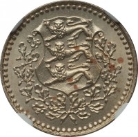 obverse of 1 Mark (1926) coin with KM# 5 from Estonia.