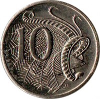 Australia coin 10 Cents - Elizabeth II (1999 - 2015) reverse reverse of 10 Cents - Elizabeth II (1999 - 2015) coin with KM# 402 from Australia. Inscription: 10 SD