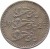 obverse of 10 Marka (1925) coin with KM# 4 from Estonia. Inscription: 19 25