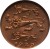 obverse of 1 Sent (1929) coin with KM# 10 from Estonia. Inscription: 1929