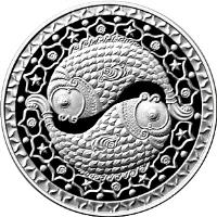 reverse of 1 Rouble - Pisces (2009) coin with KM# 315 from Belarus.