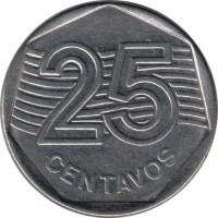 Brazil coin 25 Centavos - 50th anniversary of FAO (1995) reverse reverse of 25 Centavos - 50th anniversary of FAO (1995) coin with KM# 642 from Brazil. Inscription: 25 CENTAVOS