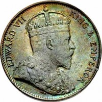 Ceylon coin 1 Cent - Edward VII (1904 - 1910) obverse obverse of 1 Cent - Edward VII (1904 - 1910) coin with KM# 102 from Ceylon. Inscription: EDWARD VII KING & EMPEROR
