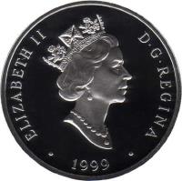 Canada coin 20 Dollars - Elizabeth II - Aviation: de Havilland DHC-6 Twin Otter, George A. Neal (1999) obverse obverse of 20 Dollars - Elizabeth II - Aviation: de Havilland DHC-6 Twin Otter, George A. Neal (1999) coin with KM# 339 from Canada. Inscription: ELIZABETH II D · G · REGINA<br/> · 1999 ·