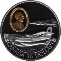 Canada coin 20 Dollars - Elizabeth II - Aviation: de Havilland DHC-6 Twin Otter, George A. Neal (1999) reverse reverse of 20 Dollars - Elizabeth II - Aviation: de Havilland DHC-6 Twin Otter, George A. Neal (1999) coin with KM# 339 from Canada. Inscription: CANADA 20 DOLLARS