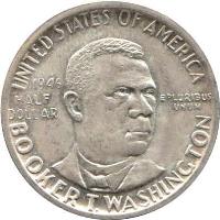 United States coin 1/2 Dollar - Booker T. Washington (1946 - 1951) obverse obverse of 1/2 Dollar - Booker T. Washington (1946 - 1951) coin with KM# 198 from United States. Inscription: UNITED STATES OF AMERICA<br/>1946<br/>HALF<br/>DOLLAR<br/>E PLURIBUS<br/>UNUM<br/>BOOKET T.WASHINGTON