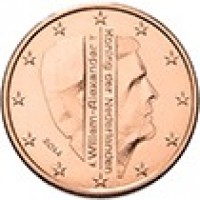 obverse of 1 Euro Cent - Willem-Alexander (2014 - 2015) coin with KM# 344 from Netherlands. Inscription: Willem-Alexander Koning der Nederlanden 2014