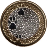 reverse of 5 Euro - The Nordic Nature: Fauna (2012) coin with KM# 185 from Finland. Inscription: P