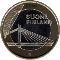 obverse of 5 Euro - Provincial Buildings: Lapland The 