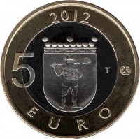 reverse of 5 Euro - Provincial Buildings: Lapland The 