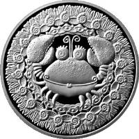 reverse of 1 Rouble - Cancer (2009) coin with KM# 319 from Belarus.