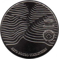 Portugal coin 2.5 Euro - A UNESCO World Heritage: Alto Douro Wine Region (2008) reverse reverse of 2.5 Euro - A UNESCO World Heritage: Alto Douro Wine Region (2008) coin with KM# 825 from Portugal. Inscription: UNESCO ALTO DOURO VINHATEIRO