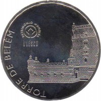 Portugal coin 2.5 Euro - A UNESCO World Heritage: Belem Tower (2009) reverse reverse of 2.5 Euro - A UNESCO World Heritage: Belem Tower (2009) coin with KM# 793 from Portugal. Inscription: PATRIMÓNIO MUNDIAL UNESCO TORRE DE BELÉM