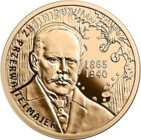 Poland coin 200 Złotych - 150th Anniversary of the Birth of Kazimierz Przerwa-Tetmajer (2015) reverse reverse of 200 Złotych - 150th Anniversary of the Birth of Kazimierz Przerwa-Tetmajer (2015) coin with Y# 936 from Poland. Inscription: KAZIMIERZ PRZERWA-TETMAJER 1865 1940