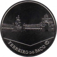 reverse of 2.5 Euro - Palace Square in Lisbon: Terreiro do Paco (2010) coin with KM# 798 from Portugal. Inscription: TERREIRO DO PAÇO