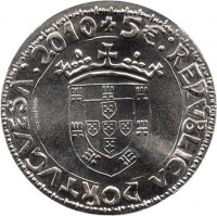 obverse of 5 Euro - Portuguese Numismatic Treasure: Justo Medieval Coin of D. Joao II (2010) coin with KM# 802 from Portugal. Inscription: 2010+5€:REPÚBLICA PORTUGUESA: