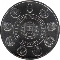 Portugal coin 10 Euro - Historical Coins: obverse of 10 Euro - Historical Coins: