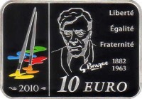 France coin 10 Euro - Georges Braque: Picture reverse of 10 Euro - Georges Braque: Picture