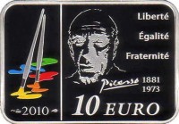 reverse of 10 Euro - Pablo Picasso: Picture 