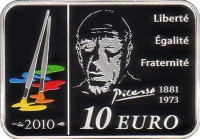 France coin 10 Euro - Pablo Picasso: Picture reverse of 10 Euro - Pablo Picasso: Picture