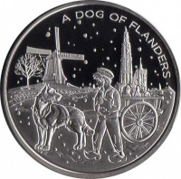 reverse of 20 Euro - Albert II - A Dog of Flanders (2010) coin with KM# 305 from Belgium. Inscription: A DOG OF FLANDERS