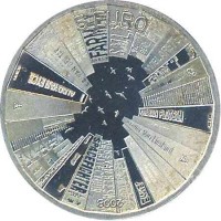 Netherlands coin 5 Euro - Beatrix - Architecture in Netherlands (2008) reverse reverse of 5 Euro - Beatrix - Architecture in Netherlands (2008) coin with KM# 279a from Netherlands. Inscription: 5 EURO 2008