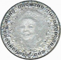 obverse of 5 Euro - Beatrix - 150th Anniversary of novel 