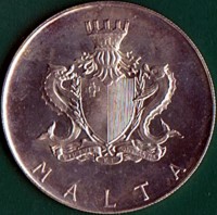 Malta coin 1 Pound - Elizabeth II - Manwel Dimech (1972) obverse obverse of 1 Pound - Elizabeth II - Manwel Dimech (1972) coin with KM# 13 from Malta. Inscription: MALTA