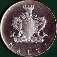 obverse of 1 Pound - Sir Temi Zammit (1973) coin with KM# 19 from Malta. Inscription: MALTA