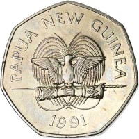Papua New Guinea coin 50 Toea - 9th South Pacific Games (1991) obverse obverse of 50 Toea - 9th South Pacific Games (1991) coin with KM# 31 from Papua New Guinea. Inscription: PAPUA NEW GUINEA 1991