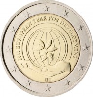 Belgium coin 2 Euro - Philippe - 2015: European Year for Development (2015) obverse obverse of 2 Euro - Philippe - 2015: European Year for Development (2015) coin from Belgium. Inscription: 2015 EUROPEAN YEAR FOR DEVELOPMENT BE