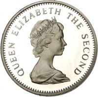 Tuvalu coin 10 Cents - Elizabeth II - 2'nd Portrait (1976 - 1985) obverse obverse of 10 Cents - Elizabeth II - 2'nd Portrait (1976 - 1985) coin with KM# 4 from Tuvalu. Inscription: QUEEN ELIZABETH THE SECOND