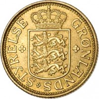 Greenland coin 50 Ore - Christian X (1926) obverse obverse of 50 Ore - Christian X (1926) coin with KM# 7 from Greenland. Inscription: GRØNLANDS STYRELSE