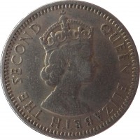 Cyprus coin 25 Mils - Elizabeth II (1955) obverse obverse of 25 Mils - Elizabeth II (1955) coin with KM# 35 from Cyprus. Inscription: QUEEN ELIZABETH THE SECOND