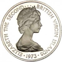 British Virgin Islands coin 5 Cents - Elizabeth II - 2'nd Portrait (1973 - 1984) obverse obverse of 5 Cents - Elizabeth II - 2'nd Portrait (1973 - 1984) coin with KM# 2 from British Virgin Islands. Inscription: ELIZABETH THE SECOND · · · BRITISH VIRGIN ISLANDS · 1973 ·