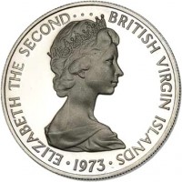 British Virgin Islands coin 10 Cents - Elizabeth II - 2'nd Portrait (1973 - 1984) obverse obverse of 10 Cents - Elizabeth II - 2'nd Portrait (1973 - 1984) coin with KM# 3 from British Virgin Islands. Inscription: ELIZABETH THE SECOND · · · BRITISH VIRGIN ISLANDS · 1973 ·