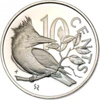 British Virgin Islands coin 10 Cents - Elizabeth II - 2'nd Portrait (1973 - 1984) reverse reverse of 10 Cents - Elizabeth II - 2'nd Portrait (1973 - 1984) coin with KM# 3 from British Virgin Islands. Inscription: CENTS 10