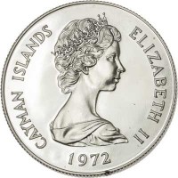 Cayman Islands coin 50 Cents - Elizabeth II - 2'nd Portrait (1972 - 1982) obverse obverse of 50 Cents - Elizabeth II - 2'nd Portrait (1972 - 1982) coin with KM# 5 from Cayman Islands. Inscription: CAYMAN ISLANDS ELIZABETH II 1972