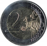 reverse of 2 Euro - Slovak Presidency of the Council of the European Union (2016) coin from Slovakia. Inscription: 2 EURO LL