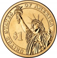 United States coin 1 Dollar - Gerald Ford (2016) reverse reverse of 1 Dollar - Gerald Ford (2016) coin with KM# 620 from United States. Inscription: UNITED STATES OF AMERICA $1