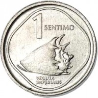 reverse of 1 Sentimo (1983 - 1993) coin with KM# 238 from Philippines. Inscription: 1 SENTIMO VOLUTA IMPERIALIS