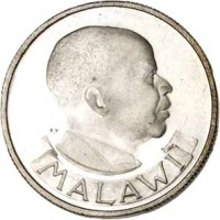 Malawi coin 6 Pence (1964 - 1967) obverse obverse of 6 Pence (1964 - 1967) coin with KM# 1 from Malawi. Inscription: MALAWI