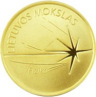 Lithuania coin 5 Euro - Lithuanian science: Physics (2016) reverse reverse of 5 Euro - Lithuanian science: Physics (2016) coin with KM# 222 from Lithuania. Inscription: LIETUVOS MOKSLAS Fizika