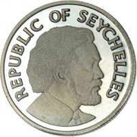 obverse of 25 Cents - Declaration of Independence (1976) coin with KM# 24 from Seychelles. Inscription: REPUBLIC OF SEYCHELLES