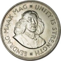 South Africa coin 50 Cents (1961 - 1964) obverse obverse of 50 Cents (1961 - 1964) coin with KM# 62 from South Africa. Inscription: EENDRAG MAAK MAG UNITY IS STRENGTH WM